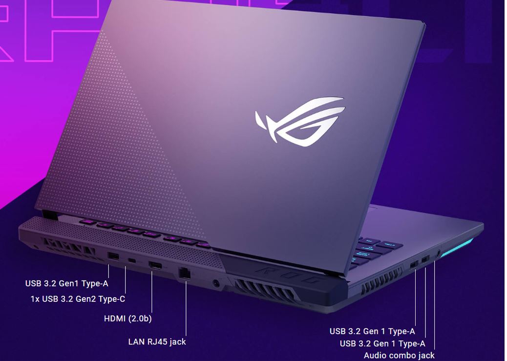 Laptop ASUS ROG Strix G15 G513IH-HN015W conect